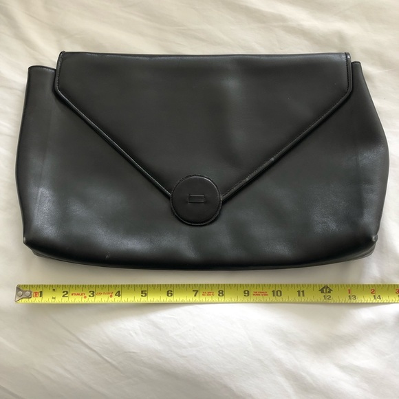 Salvatore Ferragamo Vintage Black Envelope Clutch - Picture 1 of 3